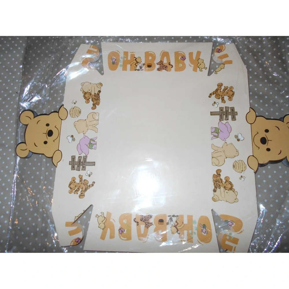 Paper Food Trays for Baby Shower Party Decorations 24 Pieces Fold 3d Winnie Pooh